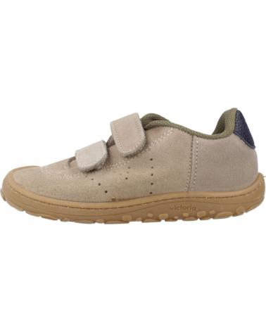 BASKETS VICTORIA BOSCO BAREFOOT EN DAIM TAUPE À SCRATCHS - MODÈLE 1370118 TAUPE
