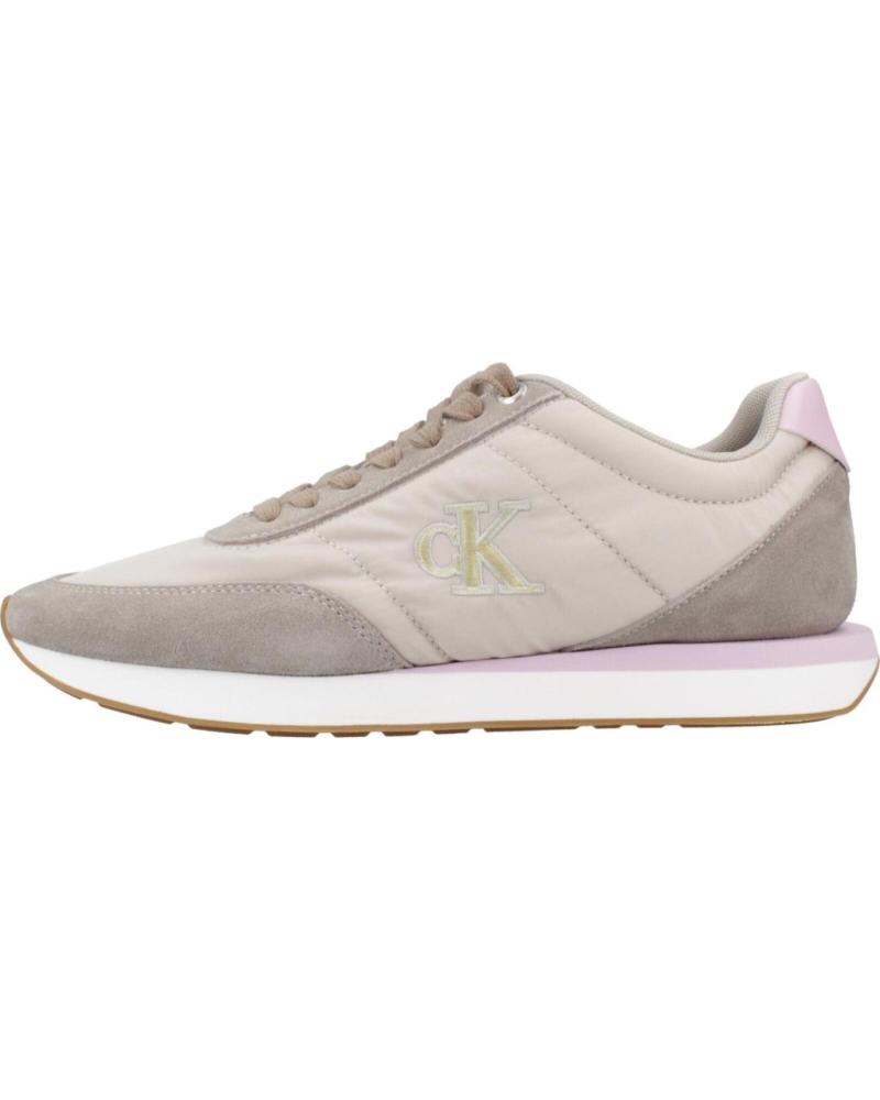 CALVIN KLEIN RETRO RUNNER LACE UP NYLON TAUPE TAUPE
