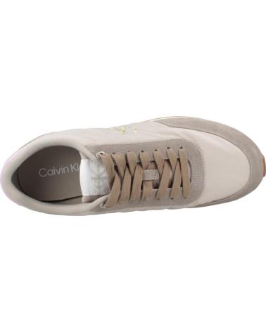 CALVIN KLEIN RETRO RUNNER LACE UP NYLON TAUPE TAUPE