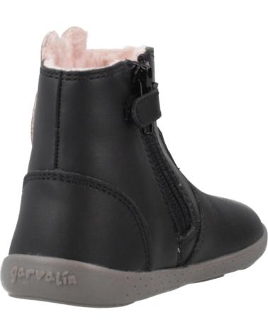 GARVALÍN BOTTINES BAREFOOT 251301 SOFT NOIRES AVEC ORNEMENT LAPIN NEGRO