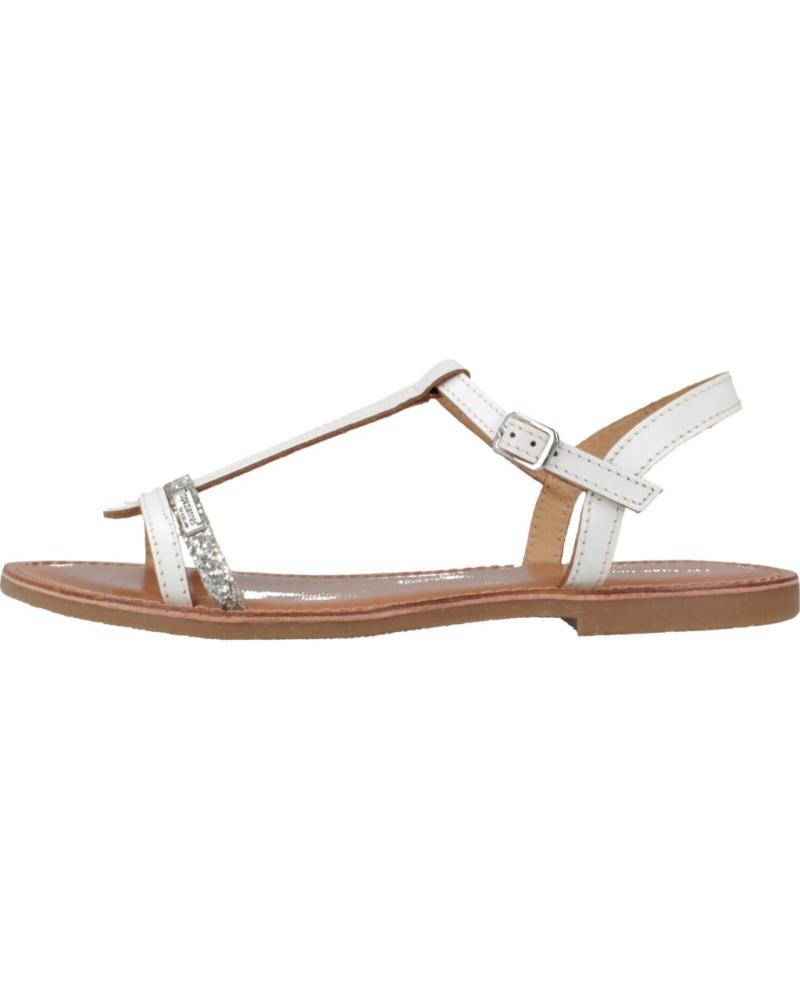 LES TROPEZIENNES BADA - SANDALES HABILLÉES BLANCHES ET ARGENTÉES BLNCRGNT
