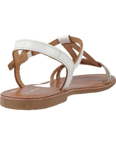 LES TROPEZIENNES BADA - SANDALES HABILLÉES BLANCHES ET ARGENTÉES BLNCRGNT