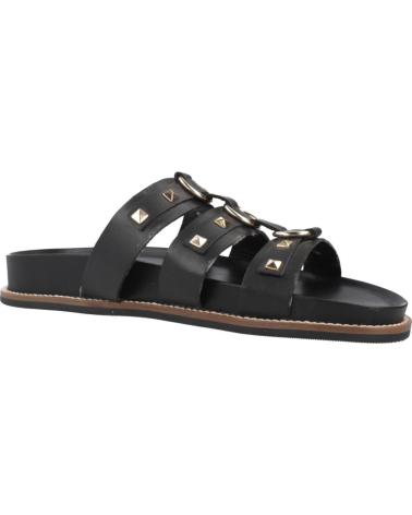 LES TROPEZIENNES CHYREL - SCHWARZE PANTOLETTEN MIT NIETEN NOIR