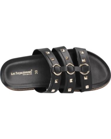 LES TROPEZIENNES CHYREL - SCHWARZE PANTOLETTEN MIT NIETEN NOIR