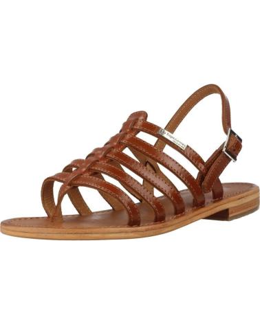 SANDALES LES TROPEZIENNES HERISSON EN CUIR MARRON TAN TAN