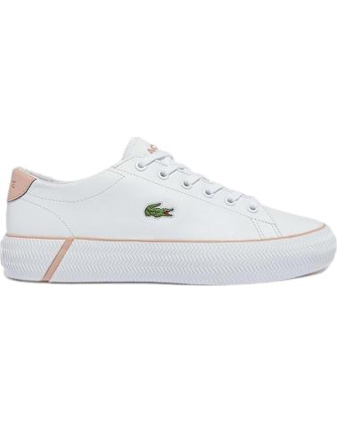Woman Zapatillas deporte LACOSTE GRIPSHOT PIEL -ROSA 41CFA0020 BLANCO