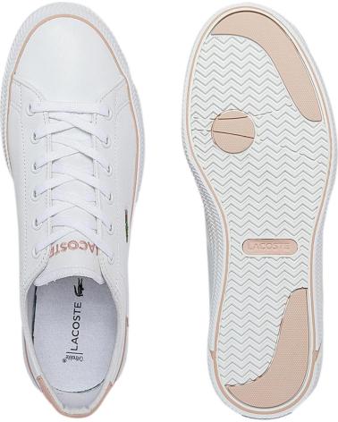Woman Zapatillas deporte LACOSTE GRIPSHOT PIEL -ROSA 41CFA0020 BLANCO