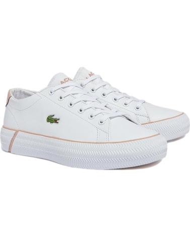 Woman Zapatillas deporte LACOSTE GRIPSHOT PIEL -ROSA 41CFA0020 BLANCO