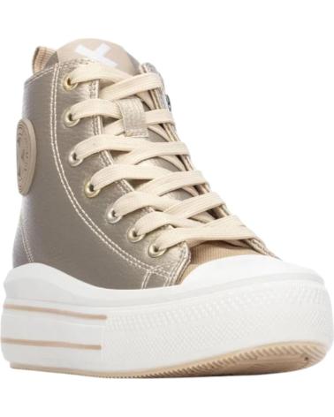 BOTTINE HAUTE XTI 151297 DORÉE MÉTALLISÉE À LACETS GOLD