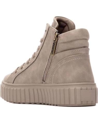REFRESH BOTINES SNEAKER BEIGE 172891 CON PLATAFORMA Y CREMALLERA LATERAL BEIGE