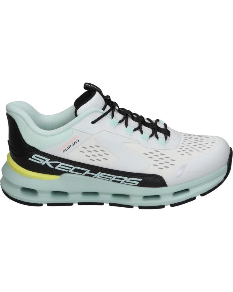 SKECHERS SLIP-INS GLIDE-STEP VISTA LANE HANDS-FREE TÊNIS BRANCOS/MENTA BLANCO