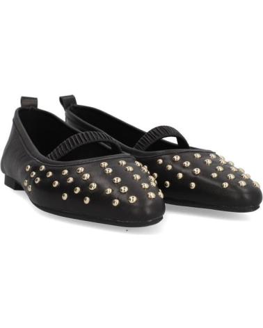 ALPE BLACK NAPPA PARIS BALLERINAS WITH STUDS NEGRO