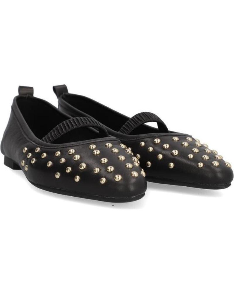 ALPE BLACK NAPPA PARIS BALLERINAS WITH STUDS NEGRO