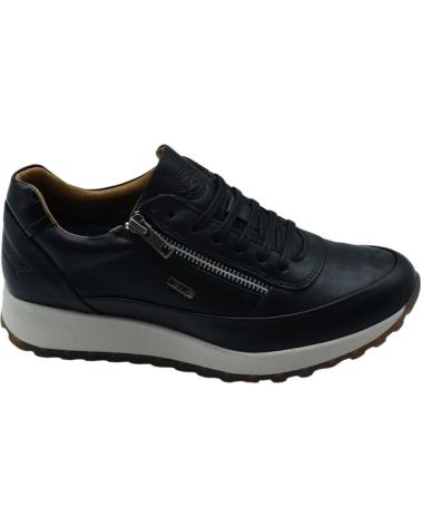 ZAPATILLAS CASUAL KANGAROOS 905 NEGRAS DE PIEL METALIZADA CON CREMALLERA NEGRO