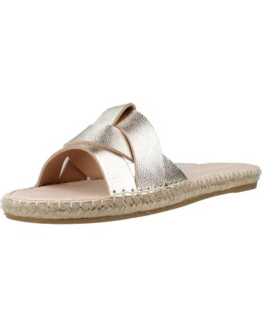 SANDALIAS PLANAS MACARENA PLAYA86 EN ORO PLATINO - ESTILO VERANIEGO PLTN