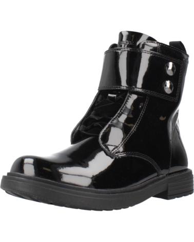 GEOX ECLAIR GIRL C9999 PATENT BLACK BOOTS FOR GIRLS C9999