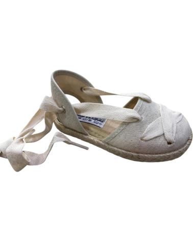ANDREA RUIZ ALPARGATA DE ESPARTO CON CUERDAS Y LAZO MODELO 264-10 BEIGE BEIGE