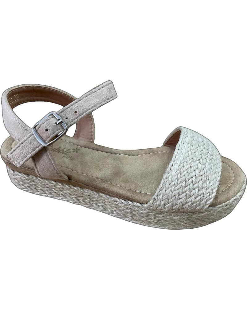 SANDALES À PLATEFORME BUBBLE BOBBLE A3354 EN LIN BEIGE BEIGE