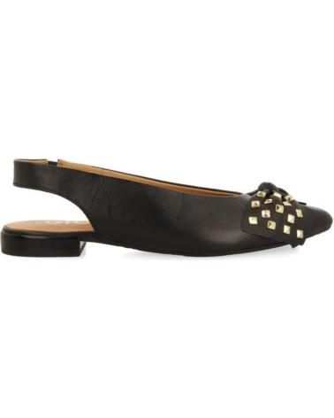GIOSEPPO KALLMET 71137 BLACK STUDDED SLINGBACK FLATS NEGRO