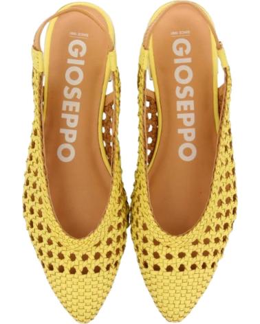 GIOSEPPO ARGIPIRITA 68241 GIALLE: BALLERINE SLINGBACK IN PELLE INTRECCIATA AMARILLO
