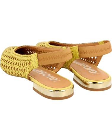 GIOSEPPO ARGIPIRITA 68241 GIALLE: BALLERINE SLINGBACK IN PELLE INTRECCIATA AMARILLO