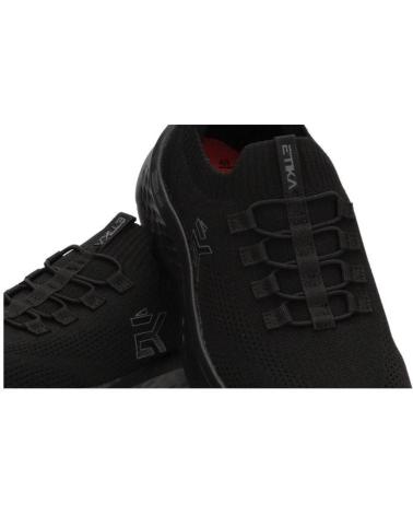ETIKA 82034 SAPATILHAS ESPORTIVAS PRETAS ELÁSTICAS NEGRO