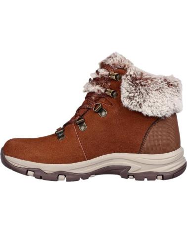 SKECHERS TREGO FALLS FINEST 167178 BROWN HIKING BOOTS WITH FUR LINING MARRóN