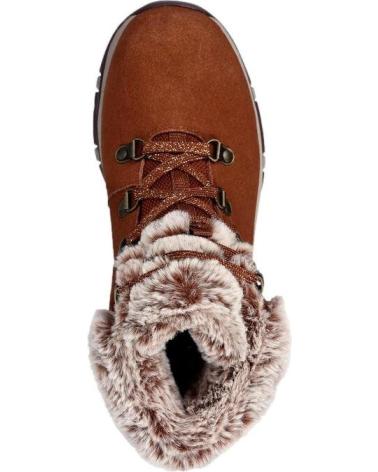 SKECHERS TREGO FALLS FINEST 167178 BROWN HIKING BOOTS WITH FUR LINING MARRóN