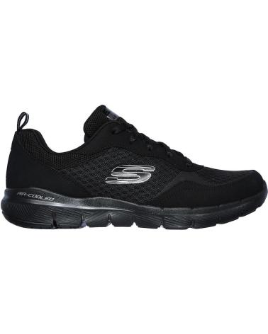 SKECHERS 13069: BLACK ATHLETIC SHOES NEGRO