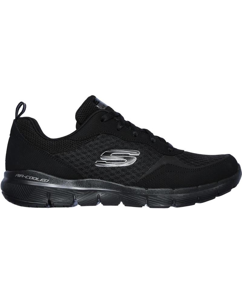 SKECHERS 13069: BLACK ATHLETIC SHOES NEGRO