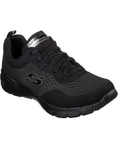 SKECHERS 13069: BLACK ATHLETIC SHOES NEGRO