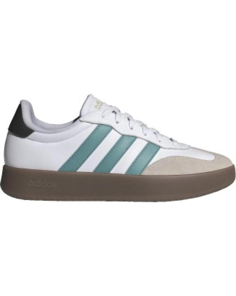 ADIDAS JR1104 WEISSE SNEAKER MIT MINTGRÜNEN STREIFEN NAN