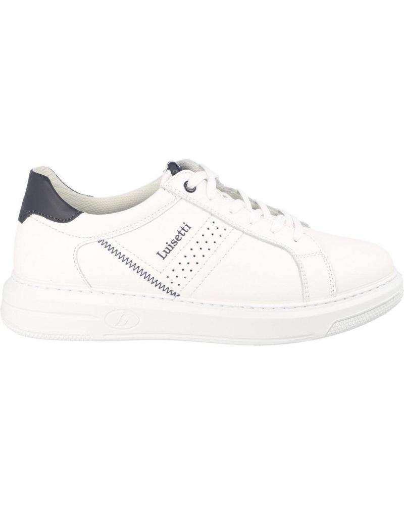 LUISETTI 39000ST - ZAPATILLA DEPORTIVA DE PIEL BLANCA PARA HOMBRE BLANCO