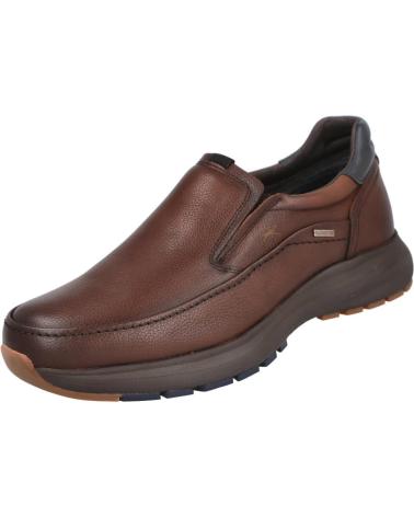 MOCASSINS FLUCHOS TRITON F2064 504399 SLIP ON EM PELE CASTANHA MARRON