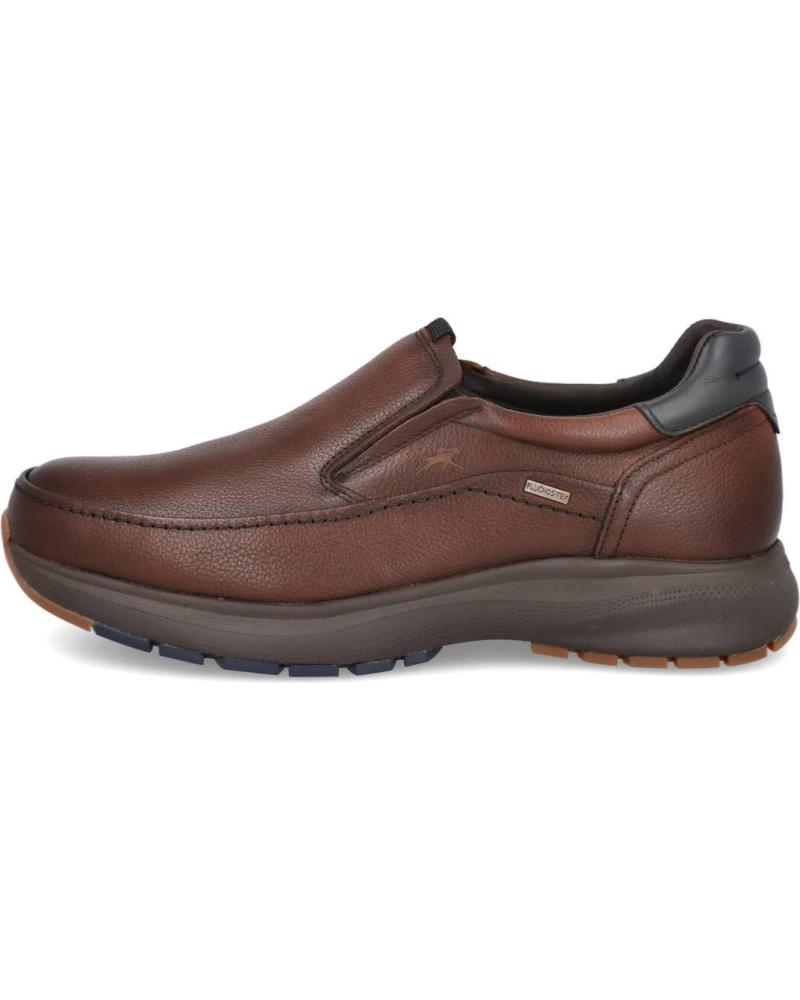 MOCASSINS FLUCHOS TRITON F2064 504399 SLIP ON EM PELE CASTANHA MARRON