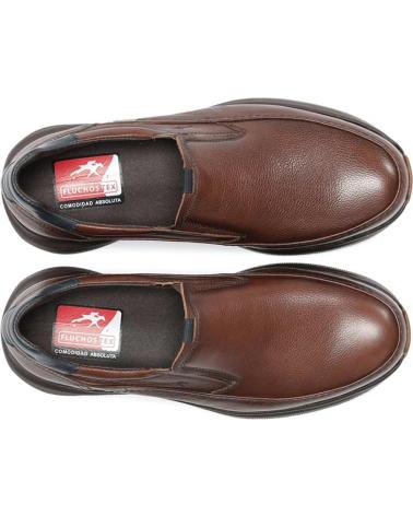 MOCASSINS FLUCHOS TRITON F2064 504399 SLIP ON EM PELE CASTANHA MARRON