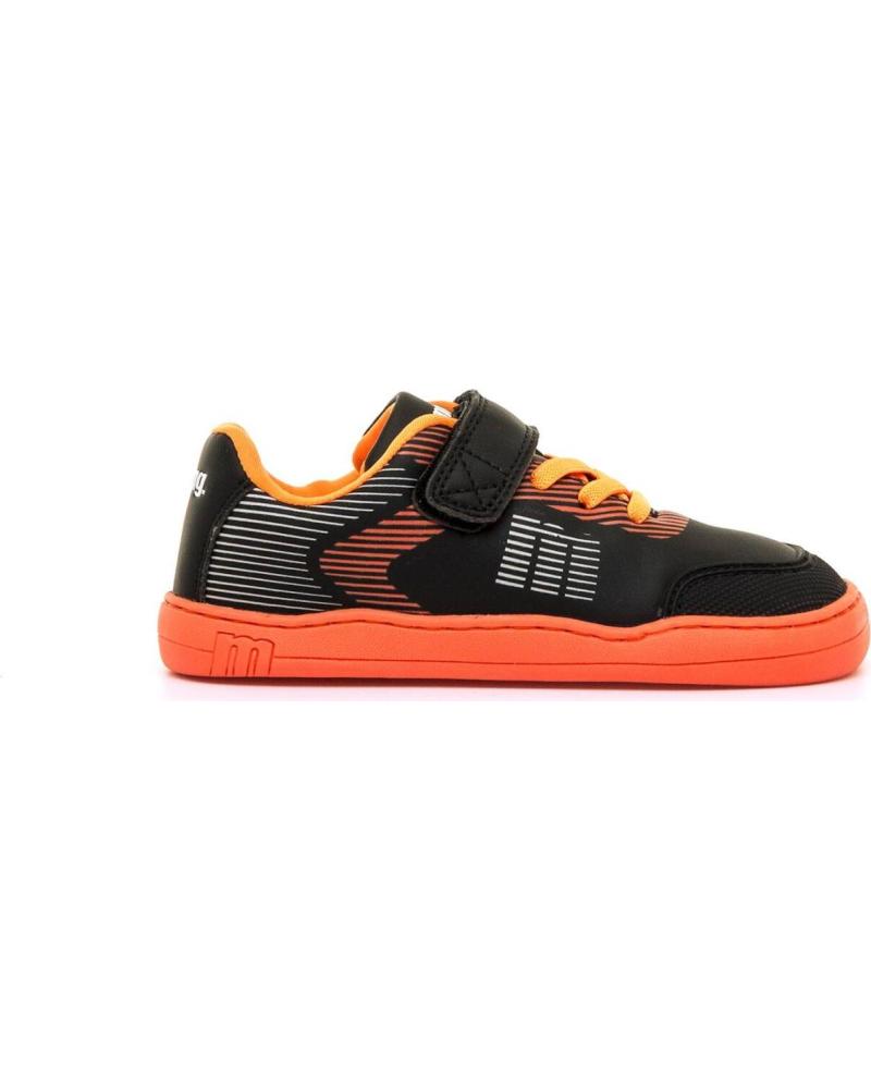 SNEAKERS MTNG 49320 NERE CON SUOLA ARANCIONE E CHIUSURA A STRAPPO NEGRO