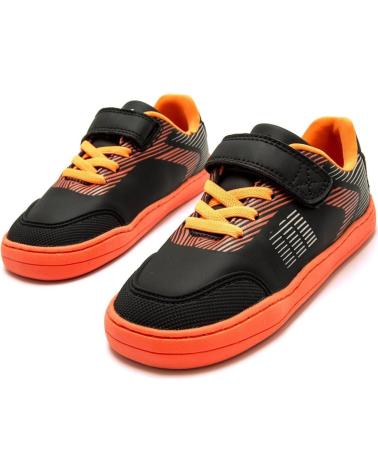 SNEAKERS MTNG 49320 NERE CON SUOLA ARANCIONE E CHIUSURA A STRAPPO NEGRO