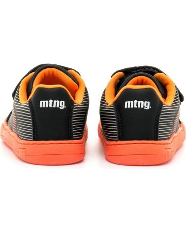 SNEAKERS MTNG 49320 NERE CON SUOLA ARANCIONE E CHIUSURA A STRAPPO NEGRO