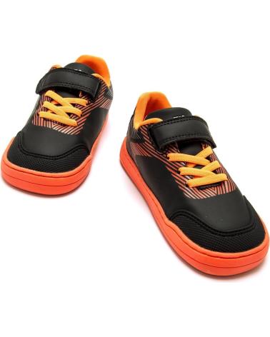 SNEAKERS MTNG 49320 NERE CON SUOLA ARANCIONE E CHIUSURA A STRAPPO NEGRO