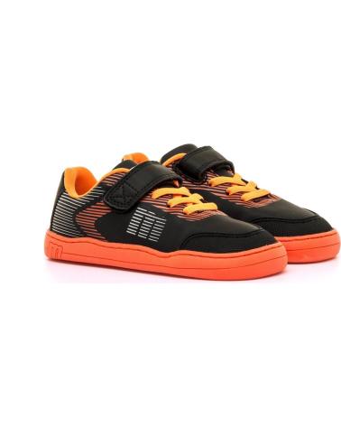 SNEAKERS MTNG 49320 NERE CON SUOLA ARANCIONE E CHIUSURA A STRAPPO NEGRO