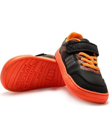 SNEAKERS MTNG 49320 NERE CON SUOLA ARANCIONE E CHIUSURA A STRAPPO NEGRO