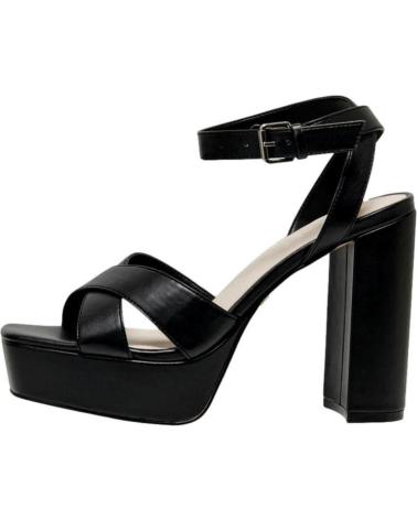 ONLY SANDALI CON TACCO E PLATEAU 15288433 NERO NEGRO