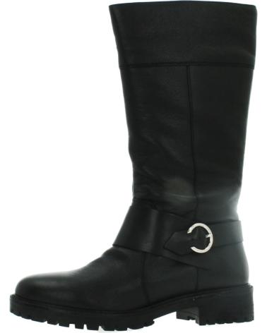 GEOX D HOARA BLACK HIGH BOOTS WITH DECORATIVE BUCKLE C9999 C9999