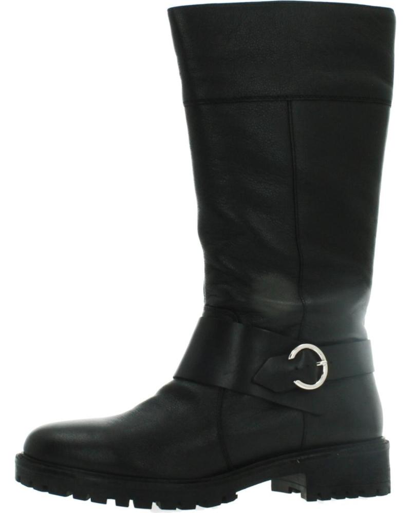 GEOX D HOARA BLACK HIGH BOOTS WITH DECORATIVE BUCKLE C9999 C9999