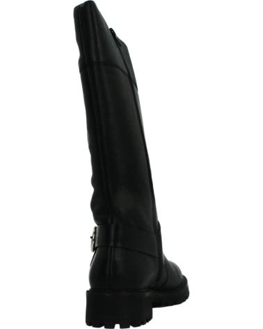 GEOX D HOARA BLACK HIGH BOOTS WITH DECORATIVE BUCKLE C9999 C9999