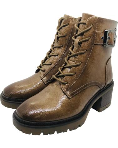 XTI 144275 BEIGE ANKLE BOOT WITH HEEL, LACES AND BUCKLE BEIGE