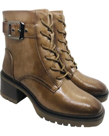 XTI 144275 BEIGE ANKLE BOOT WITH HEEL, LACES AND BUCKLE BEIGE