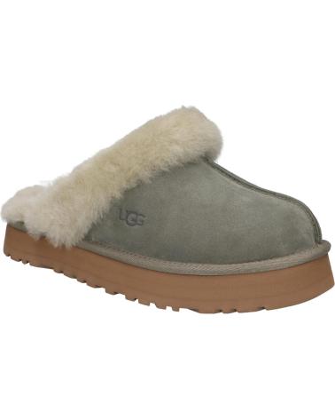 Pantoufles pour Femme ugg 1122550 W DISQUETTE MOSS GREEN - MUTED BRASS