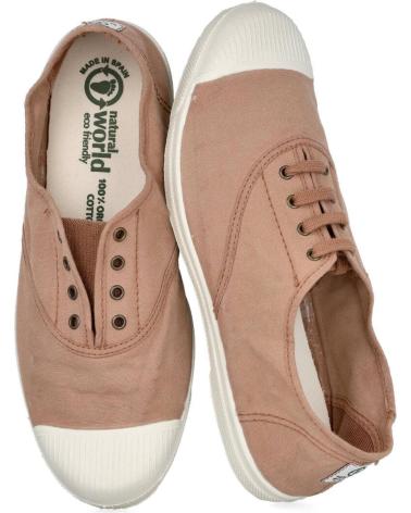 L&R SHOES NATURAL WORLD ECO 102 SUSTAINABLE LACE-UP SNEAKERS OLD LAVANDA ROSA